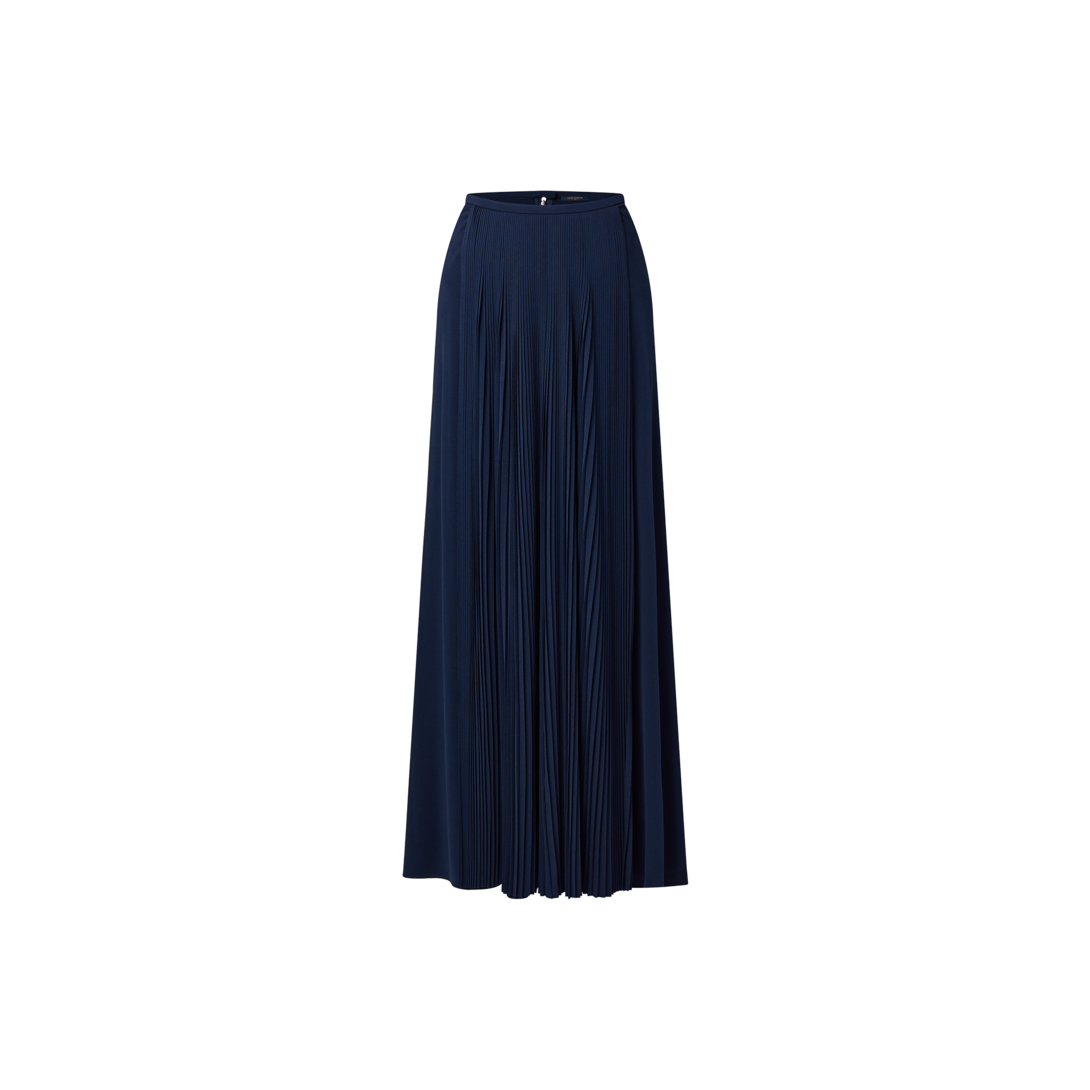 Navy pleated maxi on sale skirt